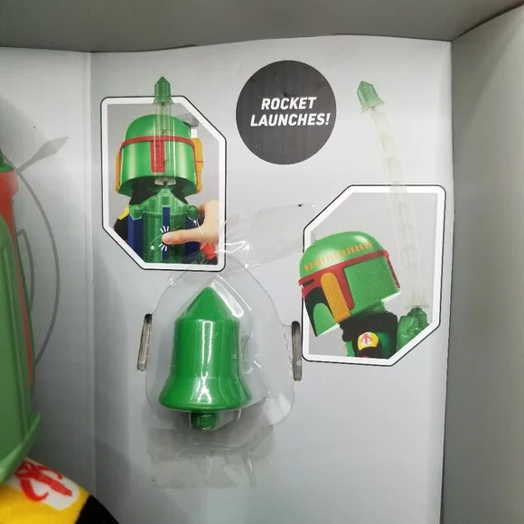 Star Wars Rocket Launching Boba Fett Feature Plush, 12” Tall Figure - Picture 4 of 7